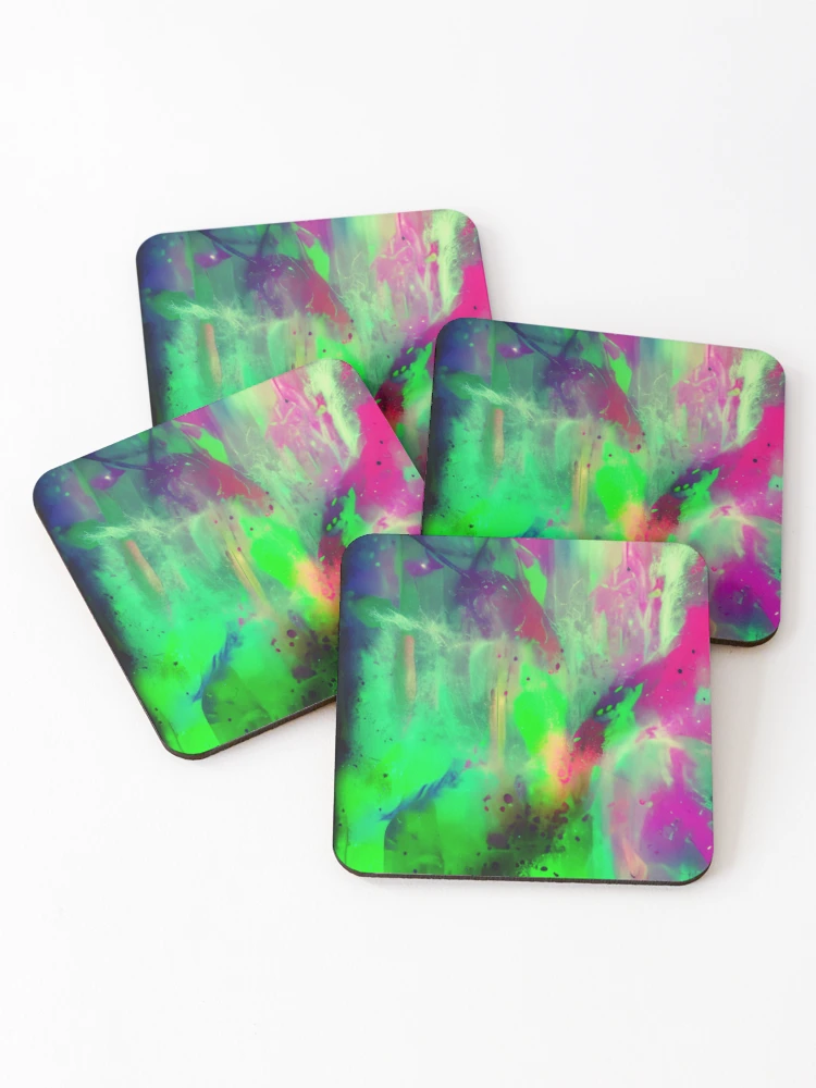 Thumbnail 1 of 5, Coasters (Set of 4), Abstract Mashed Color Design designed and sold by Rell1970.