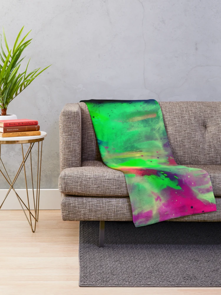 Thumbnail 2 of 6, Throw Blanket, Abstract Mashed Color Design designed and sold by Rell1970.