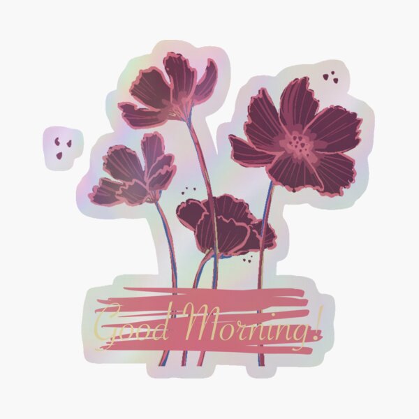 Item preview, Good morning pink flowers  designed and sold by Fransyn.