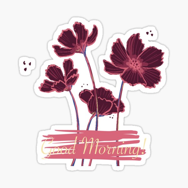 Item preview, Good morning pink flowers  designed and sold by Fransyn.