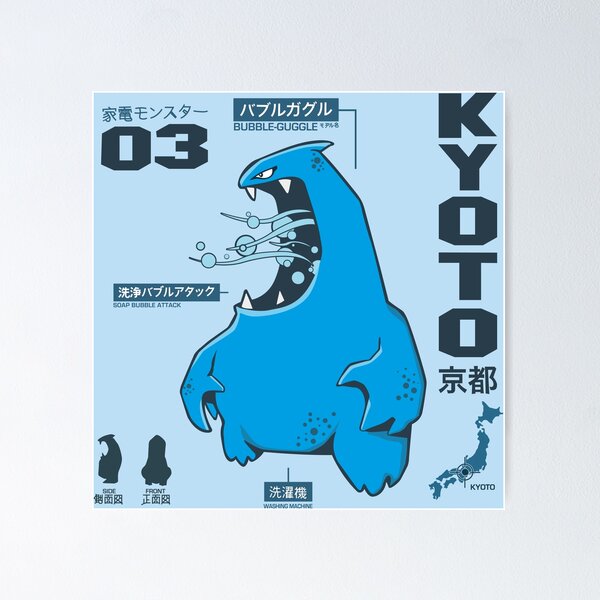 Item preview, Kyoto Kawaii Bubble Guggle Blur Monster designed and sold by boec gear.