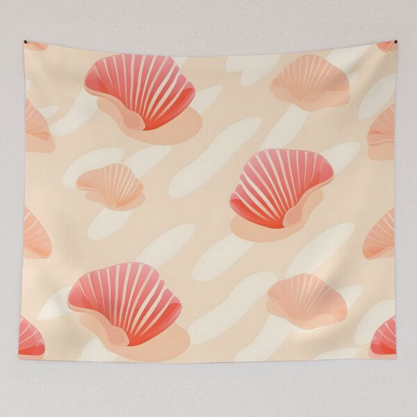 Item preview, Transparent Sea with Red Seashell designed and sold by StudioThink.