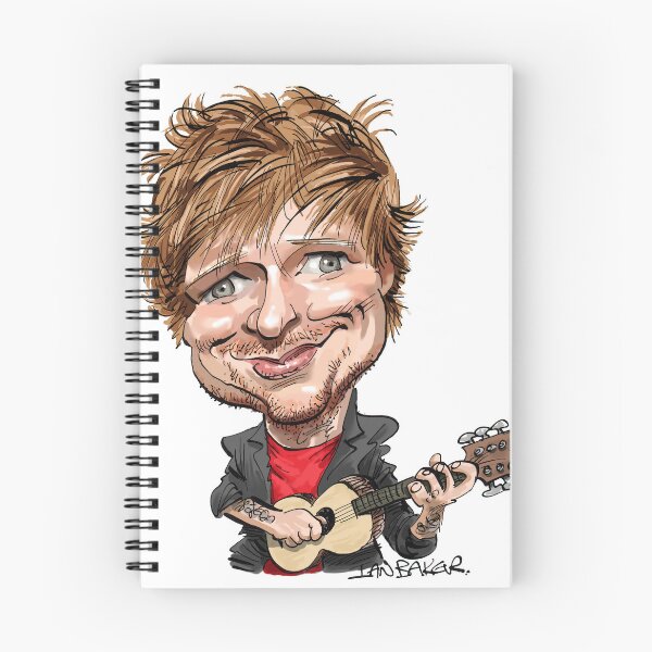 Item preview, Ed Sheeran cartoon designed and sold by IanBakerToons.