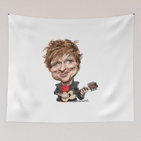 Item preview, Ed Sheeran cartoon designed and sold by IanBakerToons.