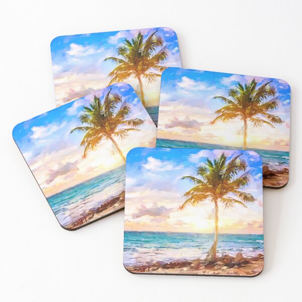 Item preview, Palm Tree on the Beach designed and sold by ArtFactoryAI.