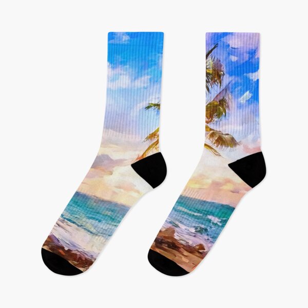 Item preview, Palm Tree on the Beach designed and sold by ArtFactoryAI.