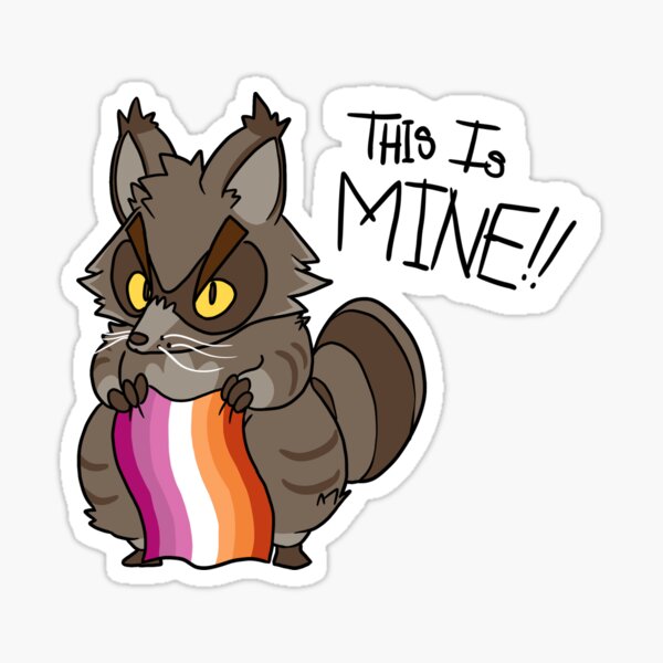 Item preview, Pride Trash Panda - Lesbian designed and sold by Will Holt.