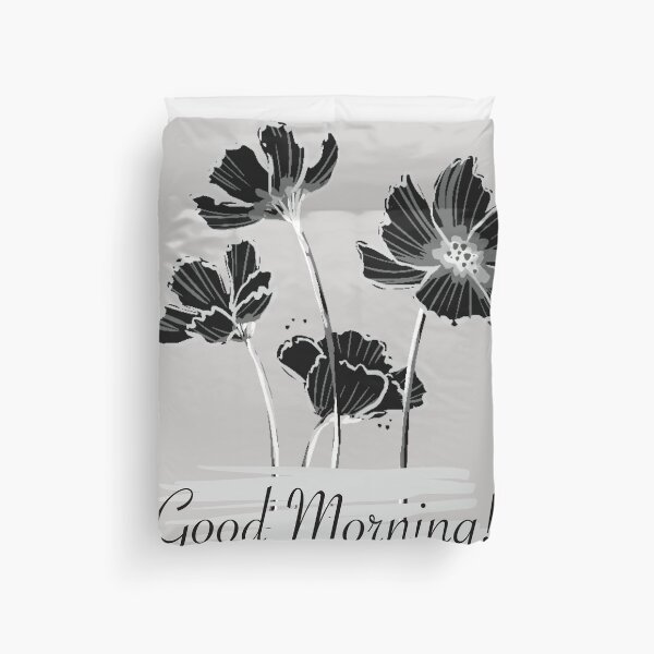 Item preview, Good morning grey flowers  designed and sold by Fransyn.