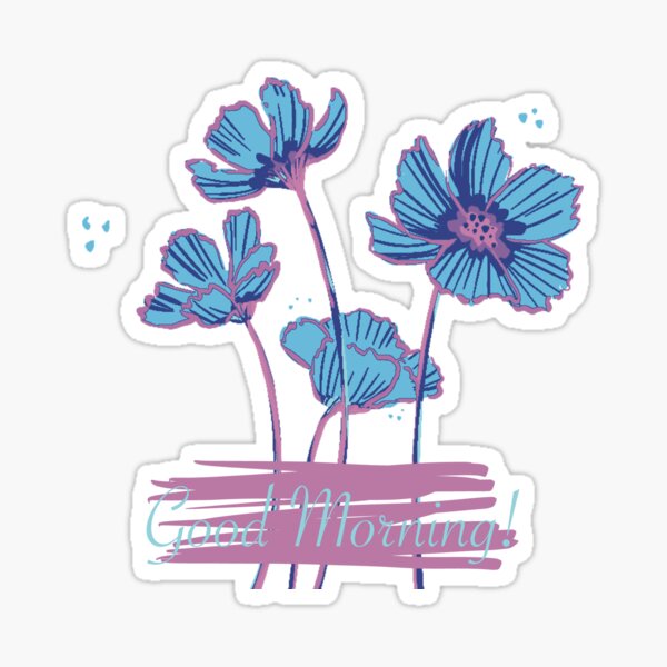 Item preview, Good morning blue flowers  designed and sold by Fransyn.