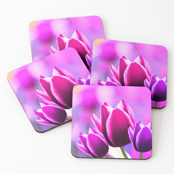 Item preview, Purple Tulip Trio Textured Background designed and sold by BostonArcImage.