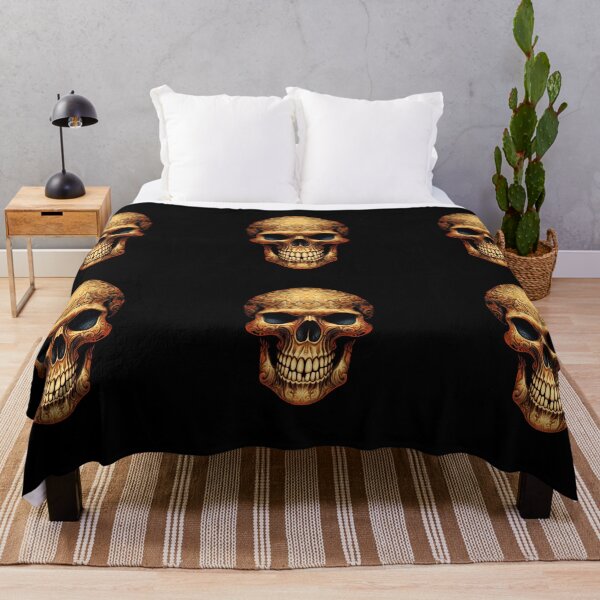 Item preview, Golden Ornate Goth Skull designed and sold by TheMerch-er.