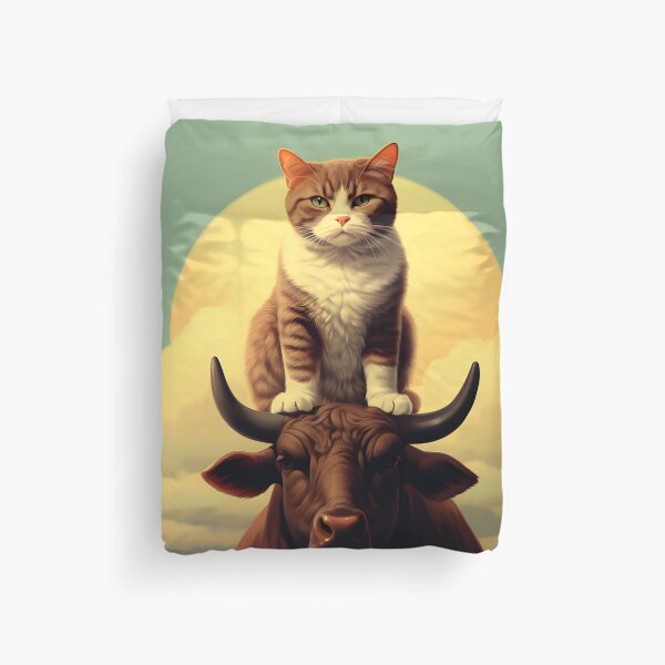 Item preview, Feline Meets Bovine: Charming Cats and Cows designed and sold by KittyStampedeCo.