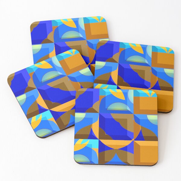 Item preview, *Great Blue Summer Energy - Geometric Romantic Blue Architecture Bauhaus Style* designed and sold by Ralek.