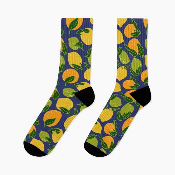 Item preview, Citrus Fruit-Navy Blue Background designed and sold by Sarah Melendez.