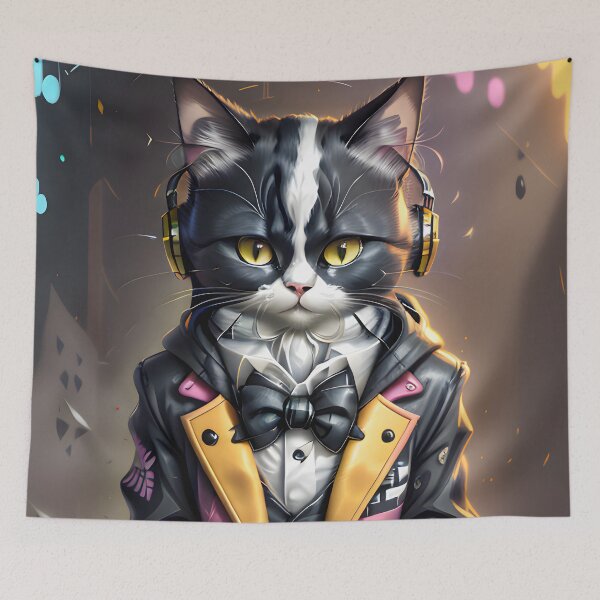 Item preview, DJ Cat - Modern Digital Art designed and sold by Ai-michiart.