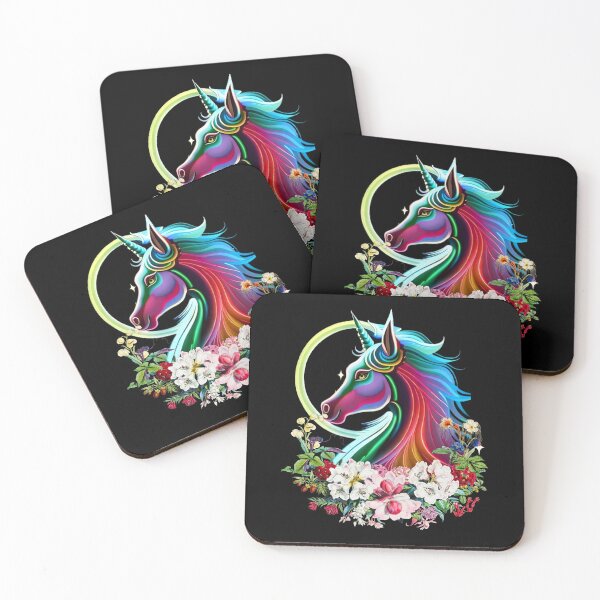 Item preview, Summer flowers and unicorns designed and sold by Tee-Craftify.