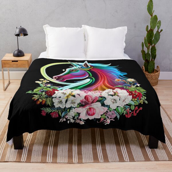 Item preview, Summer flowers and unicorns designed and sold by Tee-Craftify.