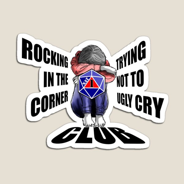 Item preview, Rocking in the Corner Trying Not to Ugly Cry Club designed and sold by Nat1Publishing.