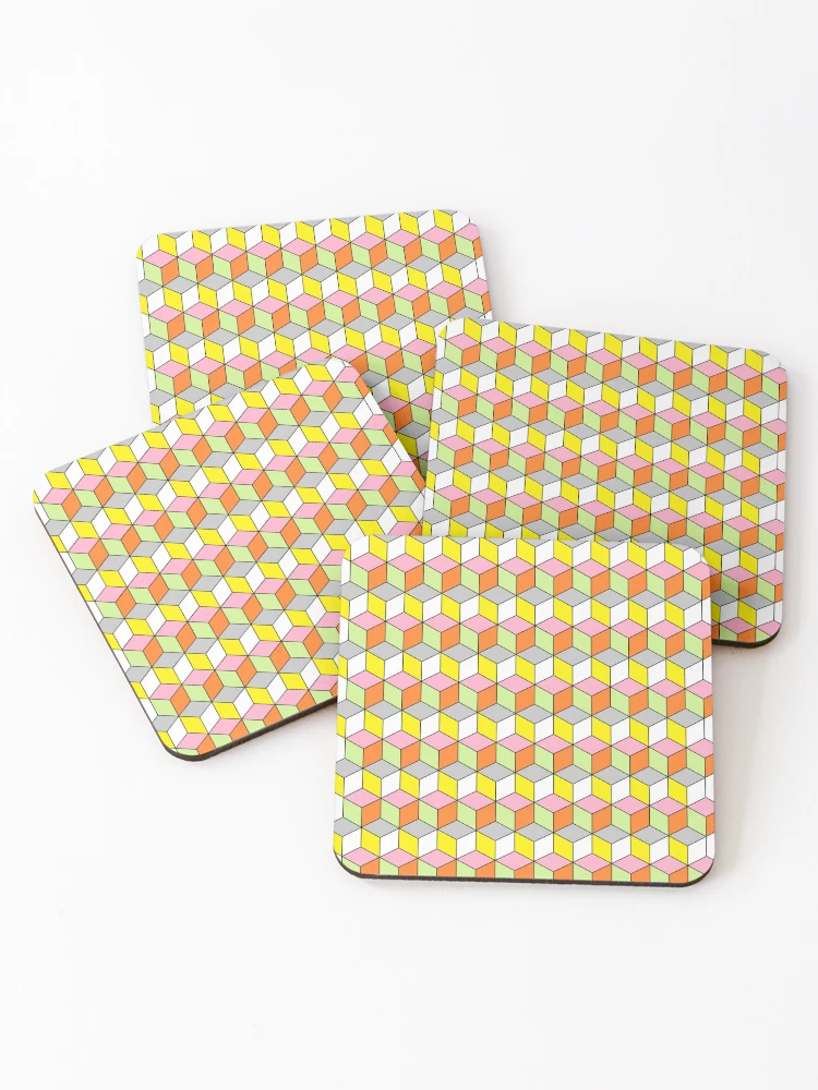 Thumbnail 1 of 5, Coasters (Set of 4), Modern Geometric pattern designed and sold by P9Designs.