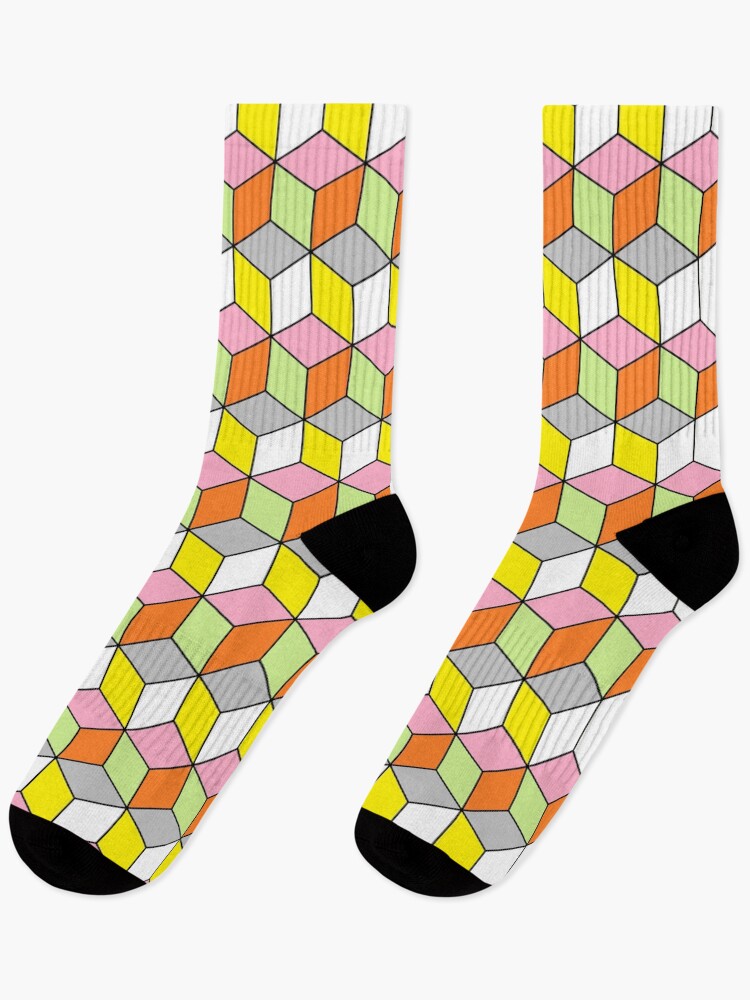 Thumbnail 1 of 5, Socks, Modern Geometric pattern designed and sold by P9Designs.