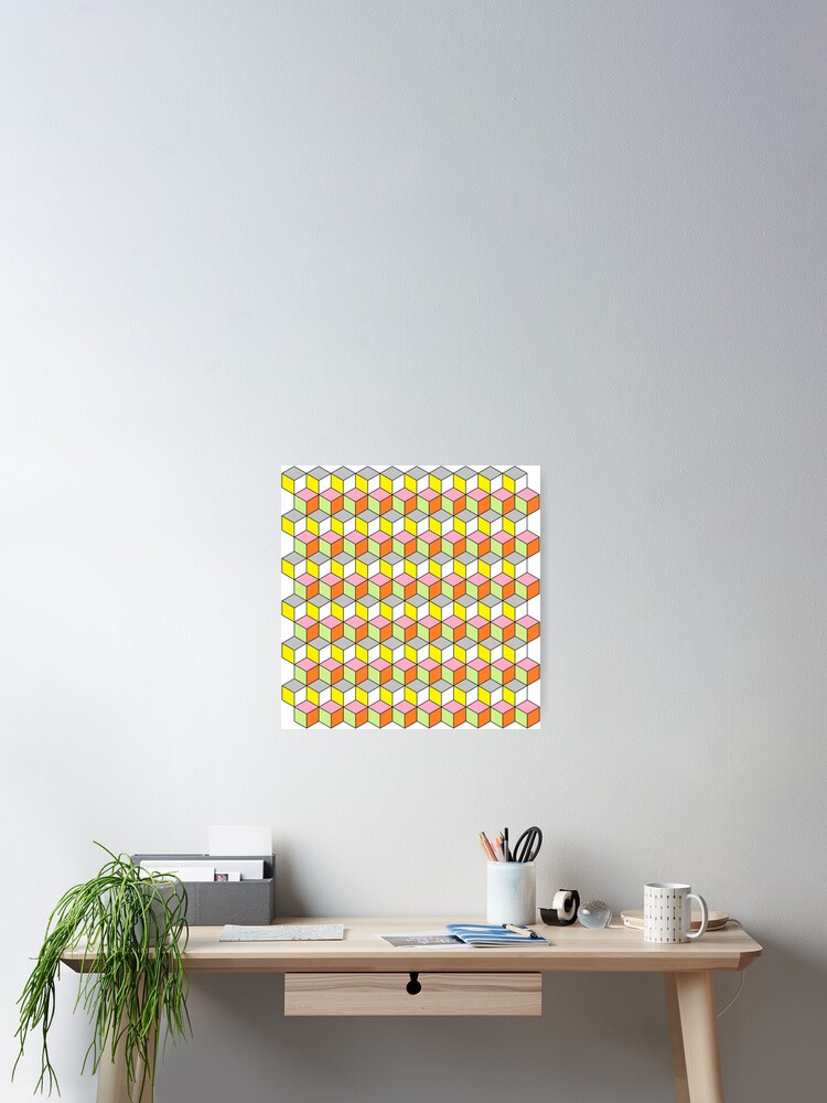 Thumbnail 2 of 3, Poster, Modern Geometric pattern designed and sold by P9Designs.