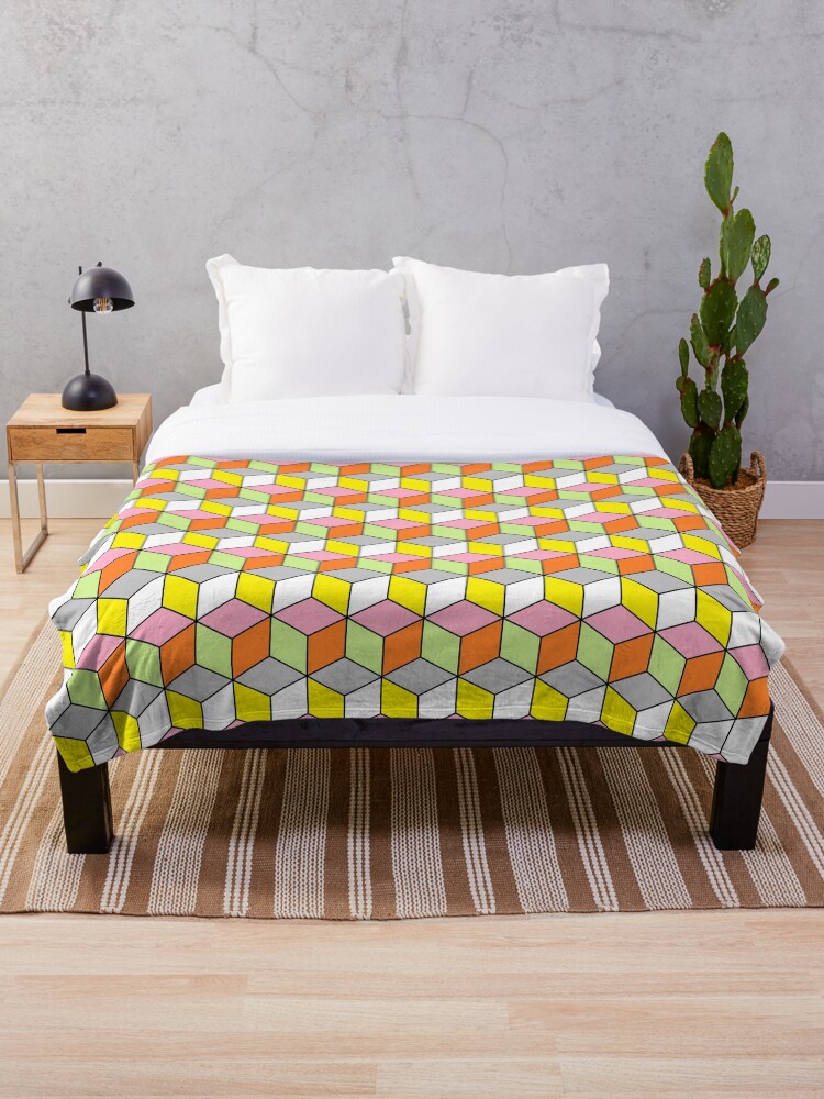 Thumbnail 1 of 6, Throw Blanket, Modern Geometric pattern designed and sold by P9Designs.
