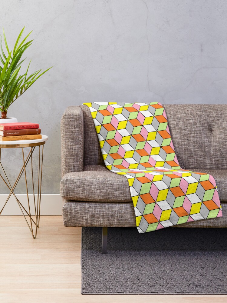 Thumbnail 2 of 6, Throw Blanket, Modern Geometric pattern designed and sold by P9Designs.