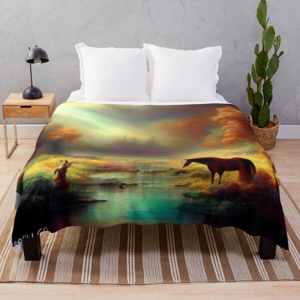 Item preview, HORSE AND BEAR IN THE RIVER designed and sold by JUVILLGO.