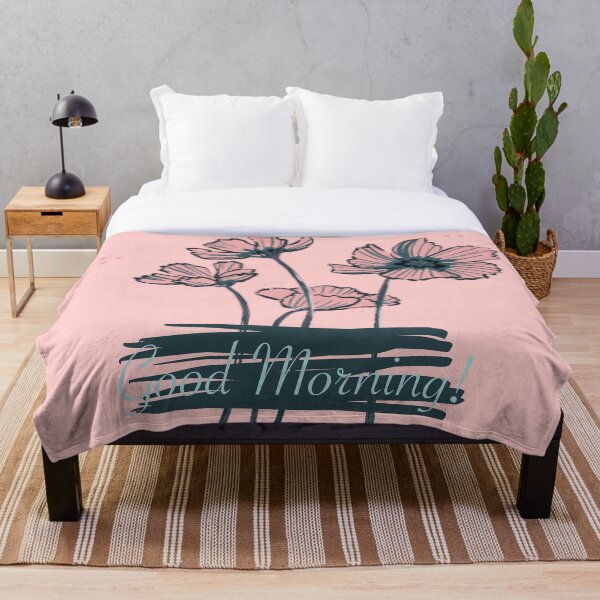 Artikelvorschau, Guten Morgen, rosa Blumen entworfen und verkauft von Fransyn.