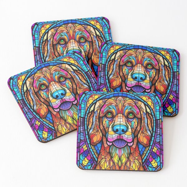 Artikelvorschau, Buntglas-Hundemuster entworfen und verkauft von Desfix.