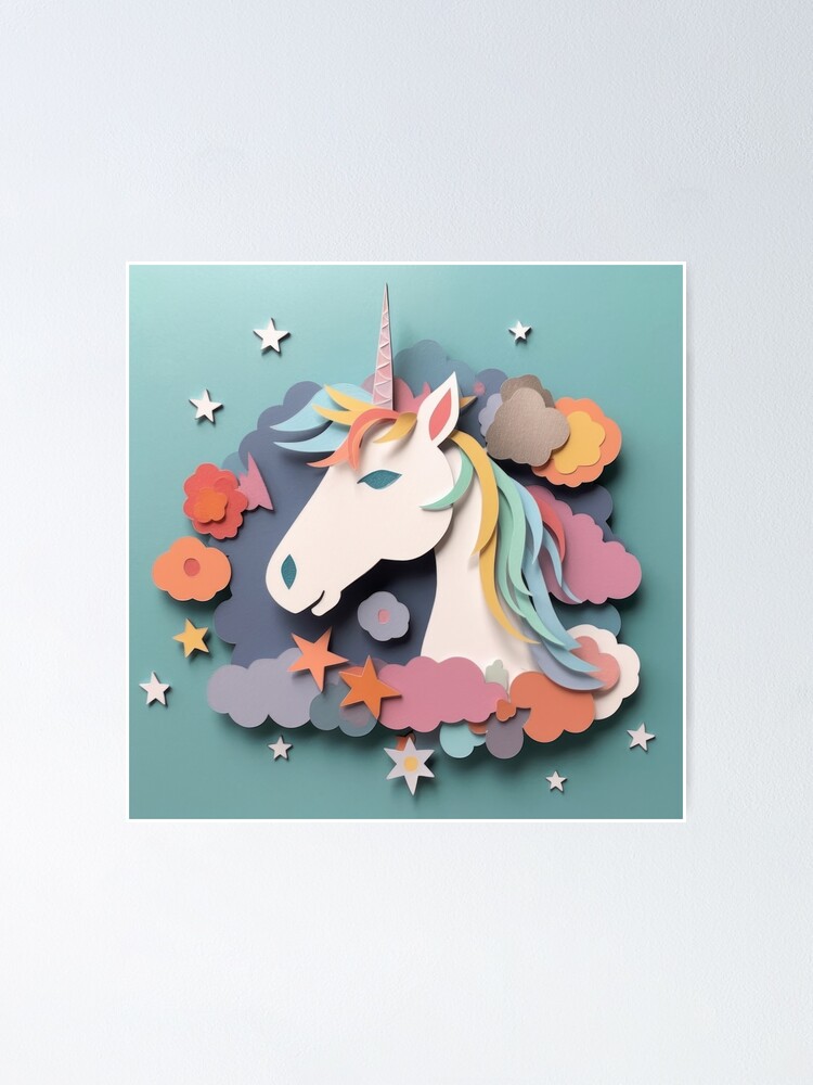 Magical Paper Craft Unicorn | Poster