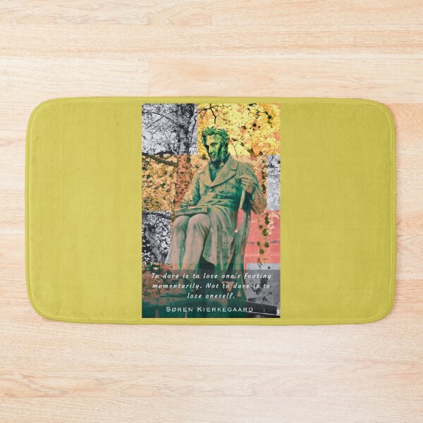 Item preview, Søren Kierkegaard MONUMENT and quote: To dare is to lose one's footing momentarily... designed and sold by artbleed.