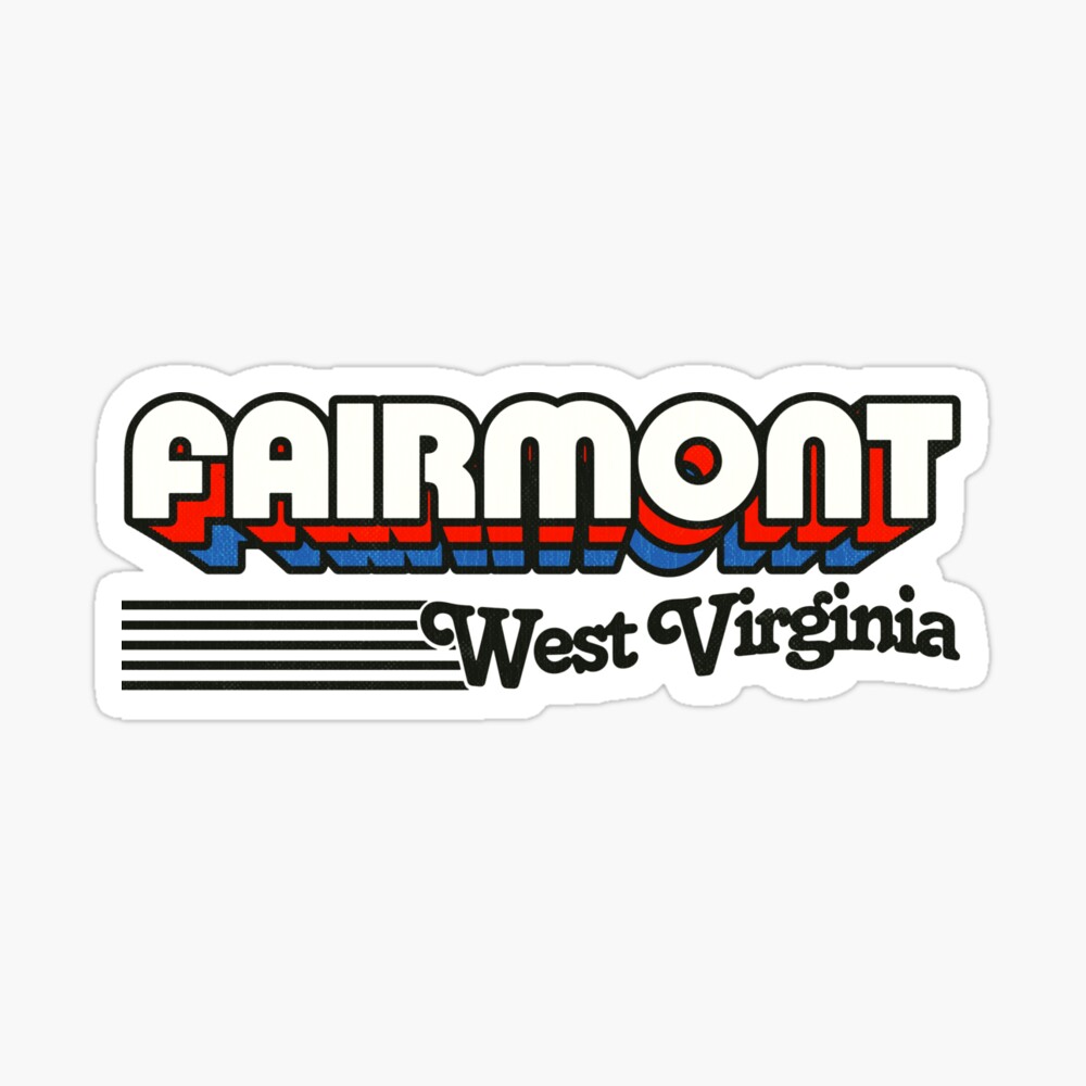 Fairmont, West Virginia | Retro Stripes Sticker