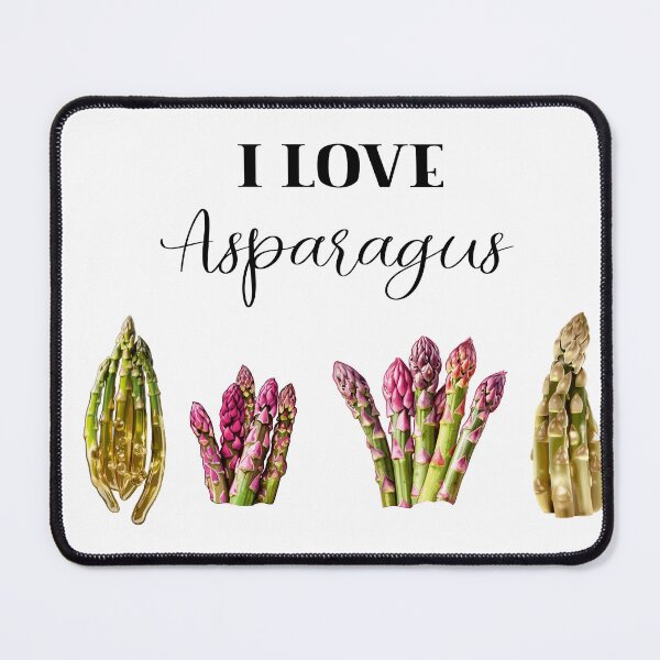 Item preview, I love asparagus.  Watercolour realistic illustration of bunch of asparagus. Vector illustration of young green asparagus designed and sold by Anastasiia Yurevych.