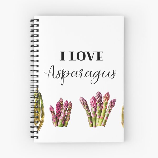 Item preview, I love asparagus.  Watercolour realistic illustration of bunch of asparagus. Vector illustration of young green asparagus designed and sold by Anastasiia Yurevych.