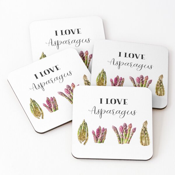 Item preview, I love asparagus.  Watercolour realistic illustration of bunch of asparagus. Vector illustration of young green asparagus designed and sold by Anastasiia Yurevych.