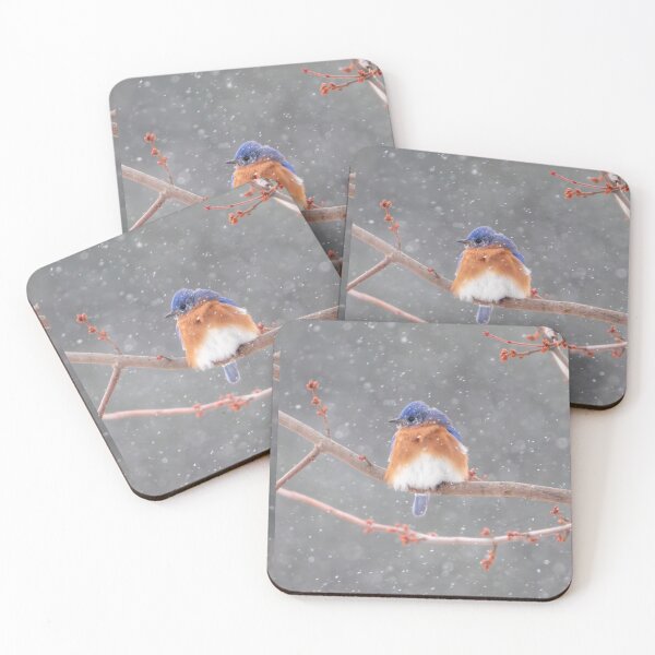 Item preview, bluebird in the snow designed and sold by FlyingLilly.