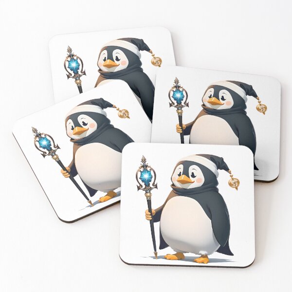 Artikelvorschau, Cleverer Pinguin Zauberer mit Stab und Hut entworfen und verkauft von ioto-visuals.
