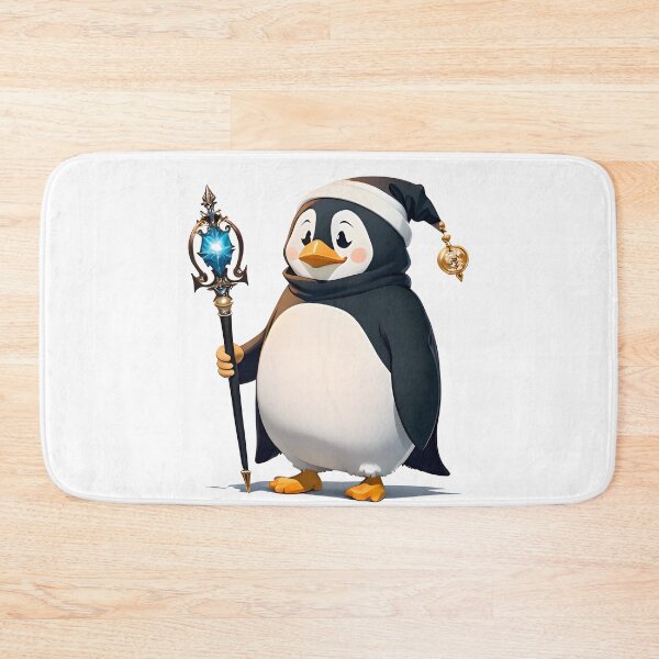 Item preview, Clever penguin magician with staff and hat designed and sold by ioto-visuals.