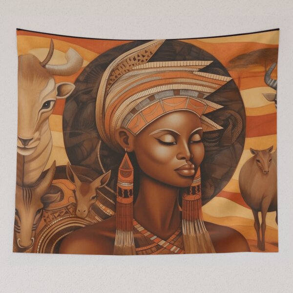 Item preview, A painting inspired by African art designed and sold by StudioRedKoala.