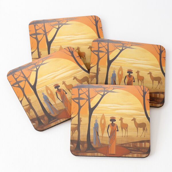 Item preview, A painting inspired by African art designed and sold by StudioRedKoala.