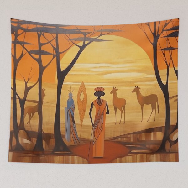 Item preview, A painting inspired by African art designed and sold by StudioRedKoala.
