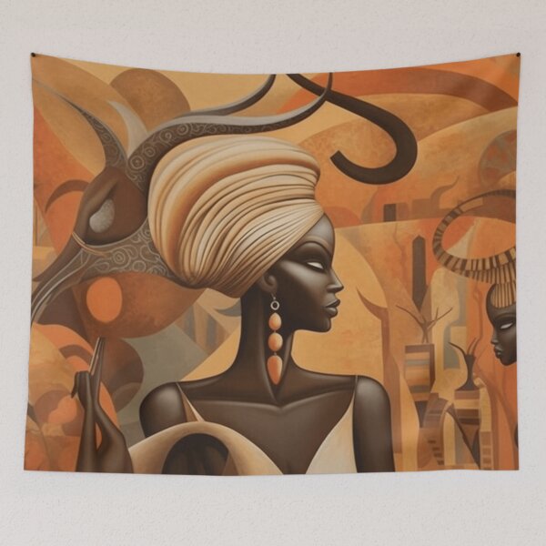 Item preview, A painting inspired by African art designed and sold by StudioRedKoala.