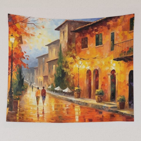 Item preview, A charming quiet street in Florence designed and sold by StudioRedKoala.