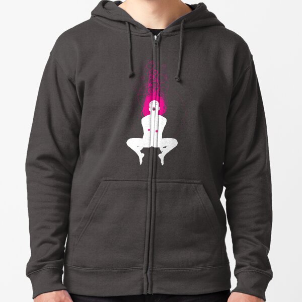 magenta girl Zipped Hoodie