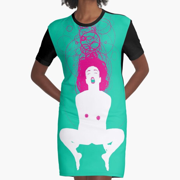 magenta girl Graphic T-Shirt Dress