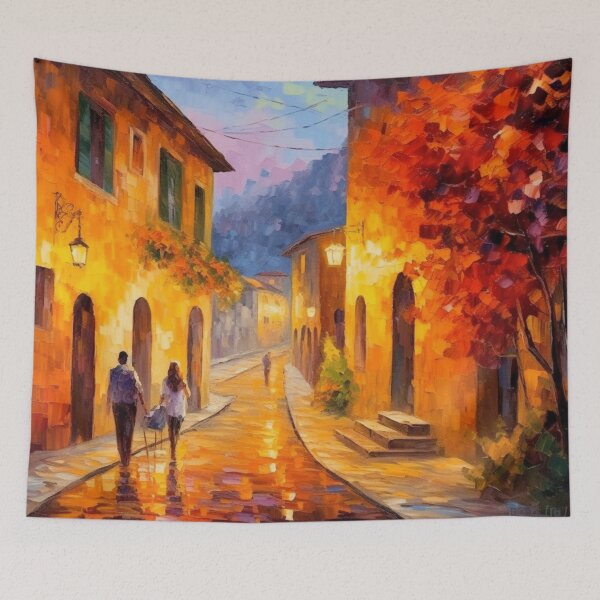 Item preview, A charming quiet street in Florence designed and sold by StudioRedKoala.