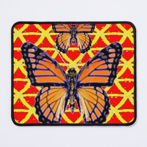 Item preview, TWO MONARCH BUTTERFLIES PATTERN RED-YELLOW ART designed and sold by sharlesart.