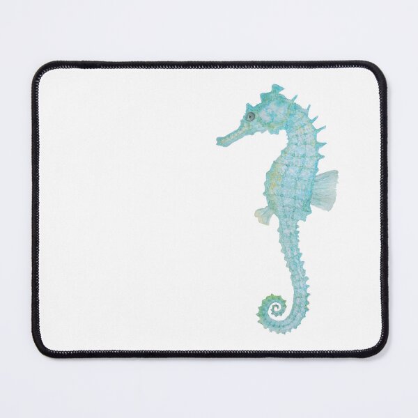 Item preview, Blue Watercolor Seahorse Painting. Undersea creature. designed and sold by PandaAvenue.