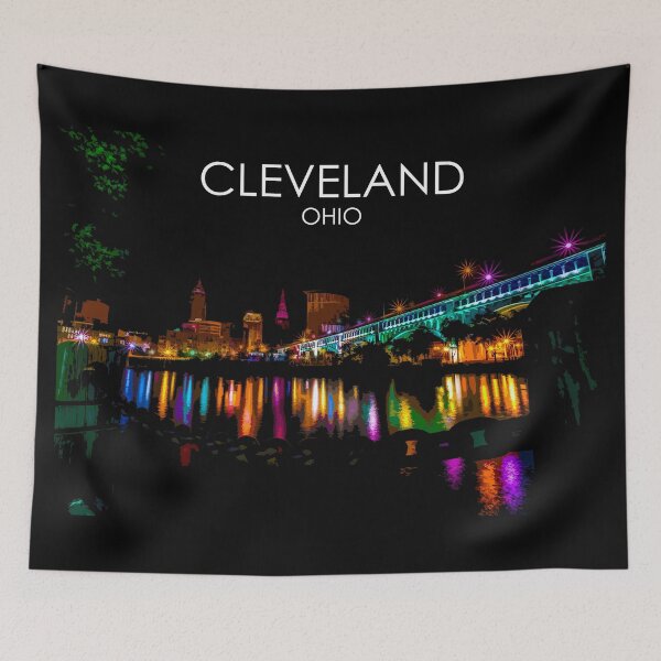 Item preview, Cleveland, Ohio, USA, Print designed and sold by summattodraw.